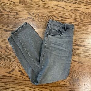 Everlane High-Rise Slim Straight Cigarette Ankle Jeans Gray Wash Size 30